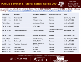 Spring 2021 Seminar & Tutorial Series